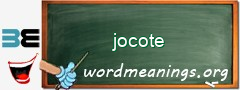 WordMeaning blackboard for jocote